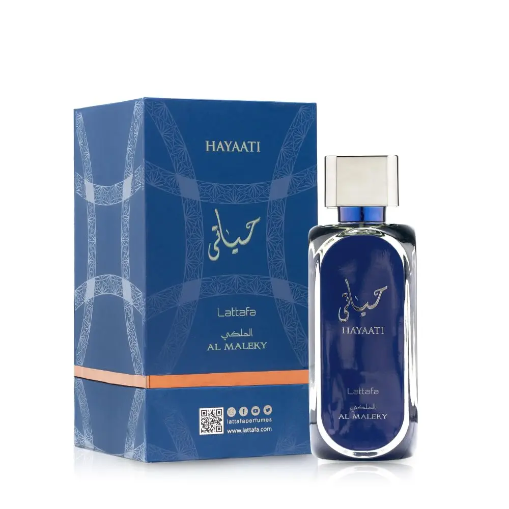 Hayaati Al Maleky Eau de Parfum (EDP) Spray - 3.4oz Unisex Arabian Amber Spice Fragrance, Regular ED., Spray on Skin, Single Item