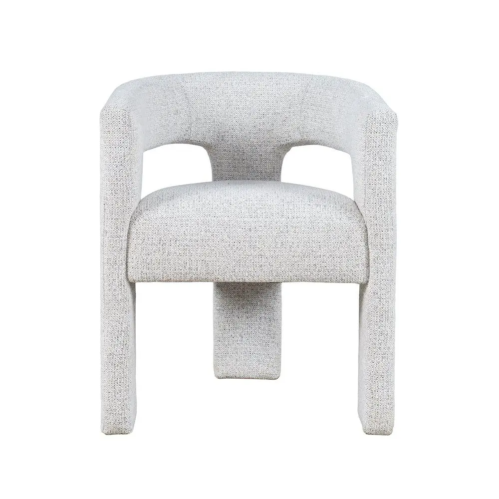 Hayden Modern Three Leg Sculpture Dining Armchair with Performance Fabric