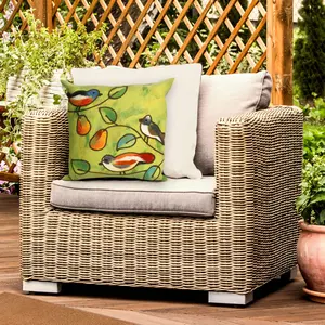 Lush Decor VISIONS III Indoor/Outdoor Handmade Pillow - Contemporary Garden Nature Accent  (Song Birds)