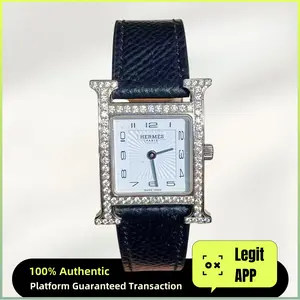 Hermes Vintage Quartz Stainless Steel 21mm White Dial Diamond 13584820