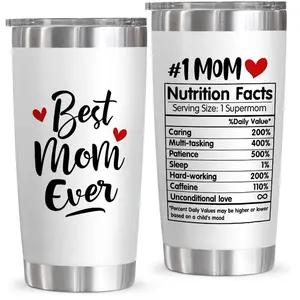 Mothers Day Gifts for Mom from Husband, Mom Gifts from Daughter Son, 20oz Nutrition Facts Mom Tumbler, Unique Birthday Gifts for Mom Women, Best Mom Ever Gifts Ideas, Practical Coffee Tumbler with Lid Outdoorfun Insulated