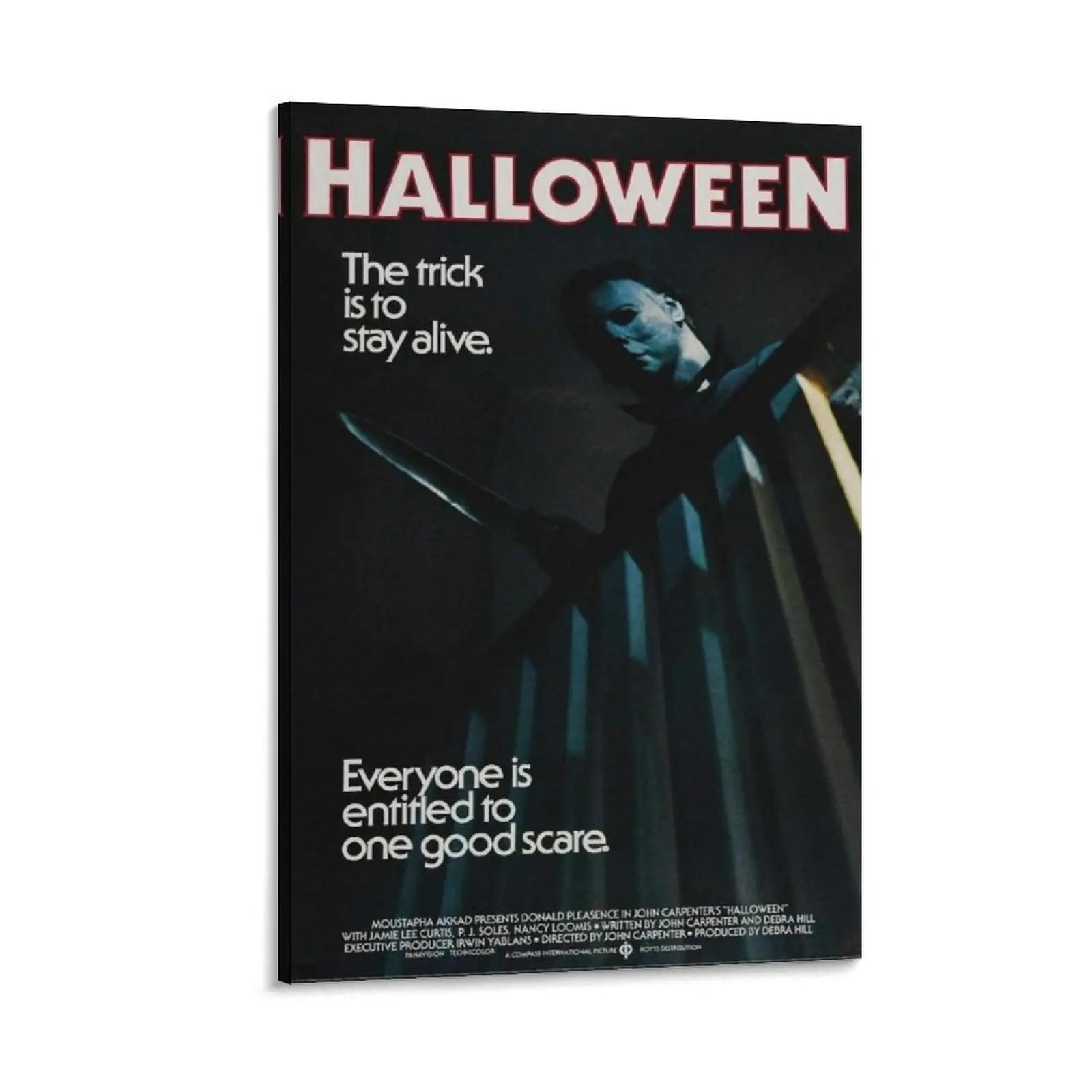 Halloween (1978) Movie Poster Horror Michael Myers The Trick Is to Stay Alive Canvas Art Poster Canvas Poster Bedroom Decor Sports Landscape Office Room Decor Gift Frames Wall Ornaments Artistic