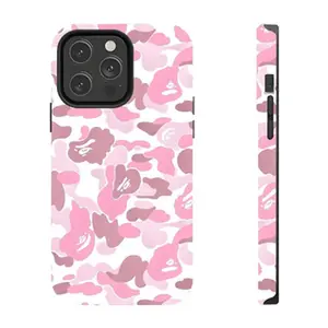 Bape Protective Camo Streetwear Phone Case Suitable for iPhone 17 16 15 14 13 12 11 Impact Resistant Hard Case with Impact Dispersion Technology & Flexible Rubber Liner Glossy Finish UV Protected 2-Piece Design
