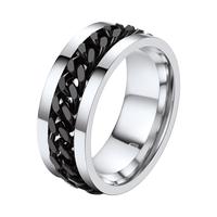 Cuban Fidget Ring-Black