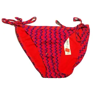 Old Navy Red Zigzag Pattern Bikini Bottoms for Women's Swimwear