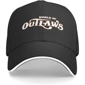 World of Outlaws Sprint Cars Baseball Cap-Adjustable Dad's Hat with Logo, Polyester Fiber, Sports Style, Adjustable Headwear