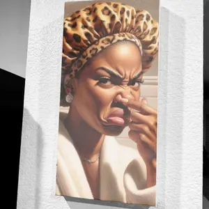 Boujee Stankface #2. Black Bathroom Art Print.