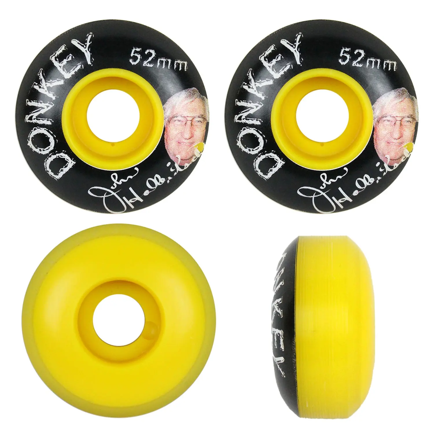 52mm 99A Wheels Donkey Super Slim Yellow (27mm Wide) Set of 4