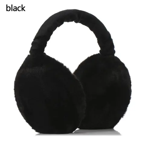 Unisex Solid Color Earmuffs, Ear Cover, Soft Plush Ear Warmers, Foldable Design, Comfortable & Coldproof, Ideal for Winter Outdoor Activities