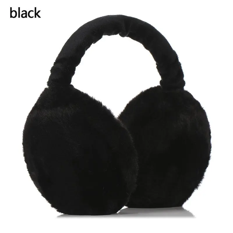 Unisex Solid Color Earmuffs, Ear Cover, Soft Plush Ear Warmers, Foldable Design, Comfortable & Coldproof, Ideal for Winter Outdoor Activities