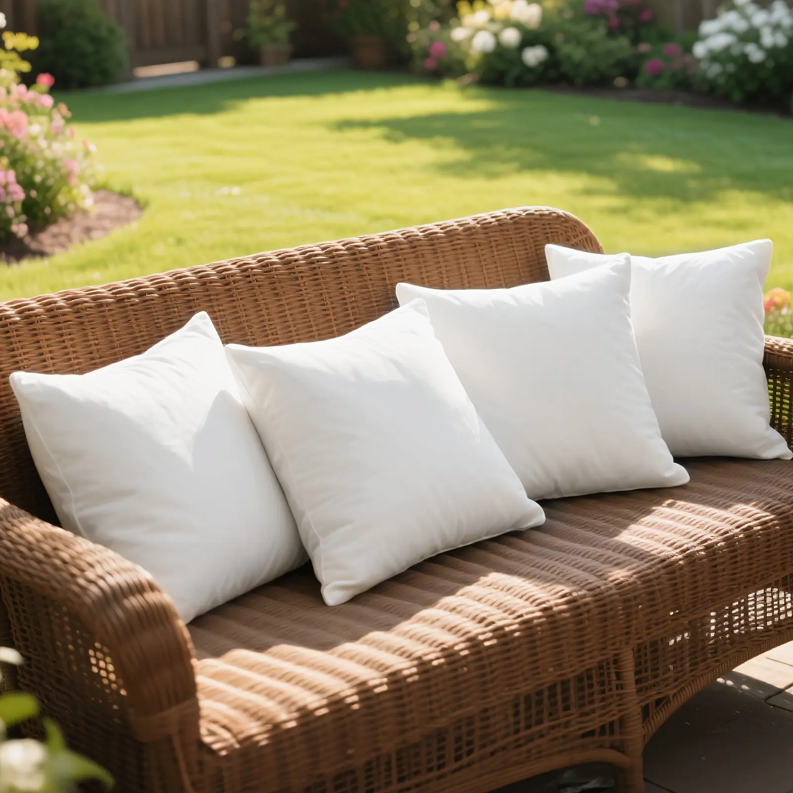 4pcs 18×18/20X20/12X20 in Pillow Inserts, Large Throw Pillows Insert, High Quality Couch Pillows, Square Pillow for Patio, Furniture, Bed, Living Room, Garden, White