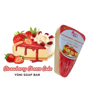 Strawberry Cheesecake Yoni Soap Bar - PH Balanced, Cleanser, Natural, Hydrating