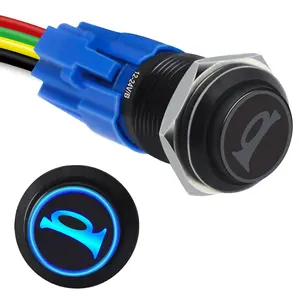Momentary Push Button Horn Switch for Car Modification with Tail Plug Harness