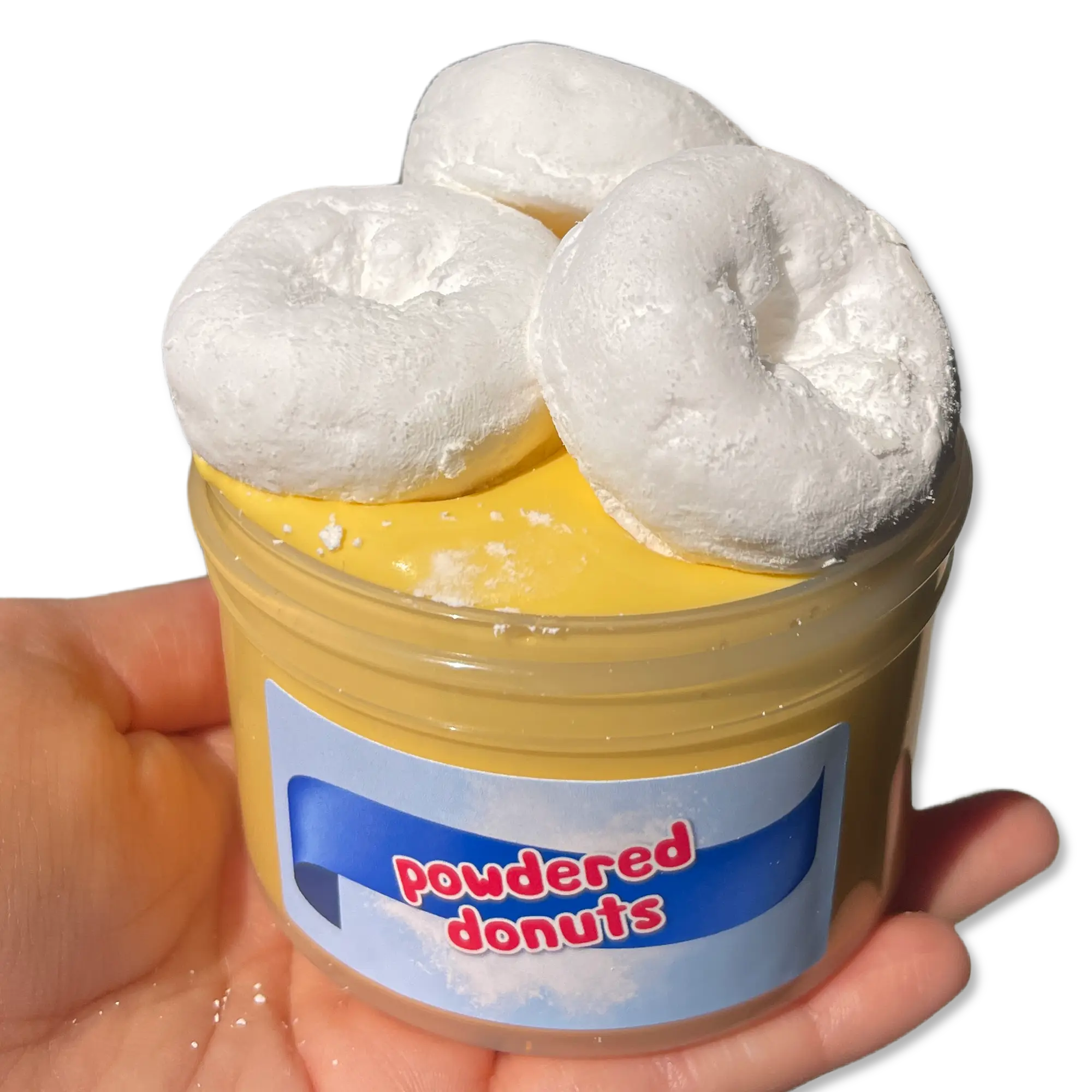 Slime Powdered Donuts! DIY Slay Slime! Powdered Donuts Clay Kit!