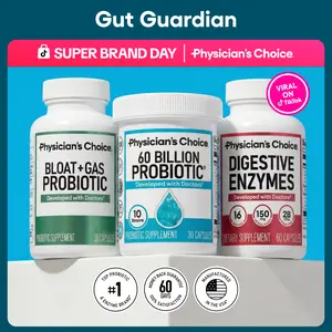 Physician's Choice Gut Guardian Bundle: Advanced Gut Health Support with 60 Billion Probiotic + Digestive Enzymes + Bloat & Gas Probiotic