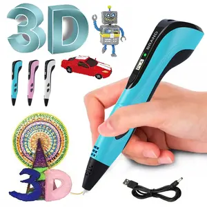 3D Printing Pen with Display Screen, Includes 3D Printer, 3 Beginner Colors Pla Materials, Template Book & Project Guide