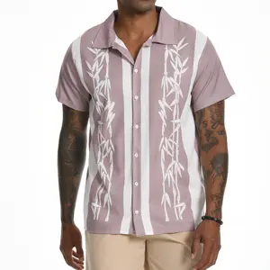 Hawaiian Shirt for Men, Unisex Summer Beach Casual Short Sleeves Button Down Shirts, Regular Fit Fashion Comfy Flower Printed Blouse Vacation Clothing, Classic Soft Floral Menswear Polyester Stylish Hawaiian Tropical Tops, Outfits for Daily Wear