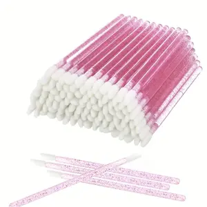 50/200 Pcs Lip Brush, Disposable Crystal Lip Stick Applicator, Aesthetic Makeup Application Tool, Single-Use Lip Brush for Cosmetics