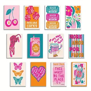 12pcs Pink Mini Notebooks Fun Notebooks Small Pocket Notebooks Office Gifts For School Teachers Bulk Prizes Travel Supplies 3.2x5inch
