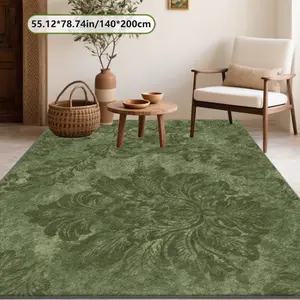 Velvet Soft Comfort Vintage Dark Baroque Pattern Print Carpet, Home Decorative Rugs, Living Room Large Mat, Sofa Pad, Bedroom Floor Mat