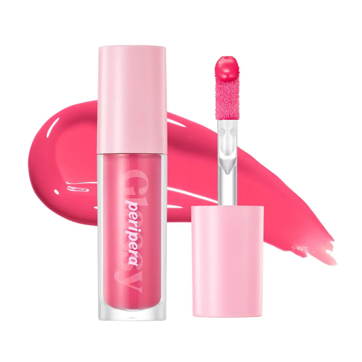 Peripera Ink Glasting Lip Gloss, Non-Sticky, Gloss Shine, 4XL Wand for Easy Application, Korean Lip Gloss, Fuller Looking Lips, Buttery Soft, Long Lasting Lip