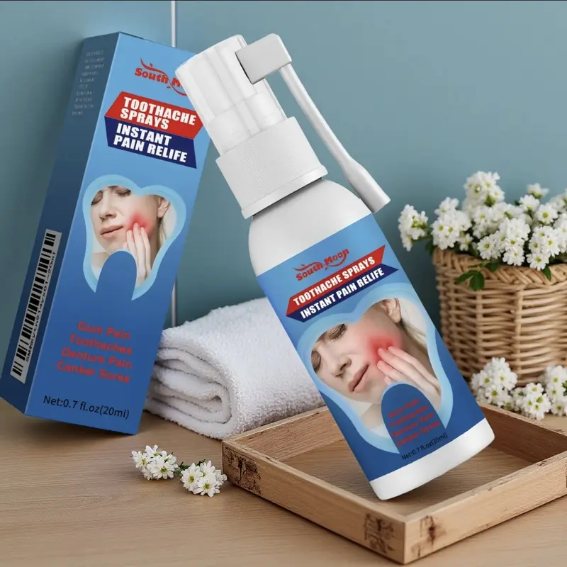 Gentle Alcohol-Free Oral Care Spray - 20ml Dentist-Recommended Antibacterial Fast Spray for Adults, Unscented Formula for Toothache Relief, Daily Care Support