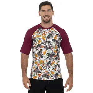 Men's Hightide Short Sleeve Swim Shirt | Apricot Crush Floral Paradise