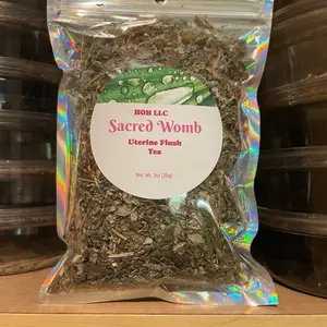 SACRED WOMB Uterine Flush Tea 1oz 28g Herbal Blend for Women's Health Natural Beverage for Reproductive Wellness
