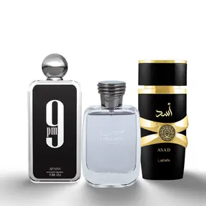 Rasasi Hawas + Lattafa Asad + 9PM By Afnan - Fragrance Gift Bundle