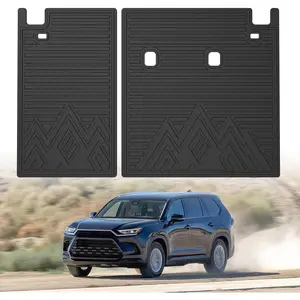 Mixsuper Liner Backrest Mat for Toyota Grand Highlander 2024-2026, Trunk Backrest Mat for Grand Highlander 3rd Row Accessories Rear Cargo Back Seat Cover Protection Black