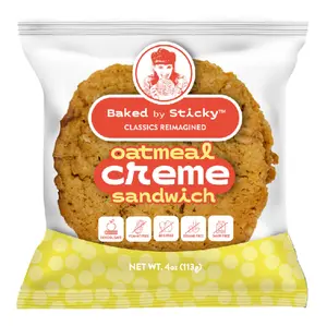 Baked By Sticky, Oatmeal Creme Sandwich, better-for-you, plant-based, allergen-friendly, kosher parve Snack Dessert