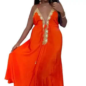 PARIS HALTER DRESS - ELECTRIC ORANGE