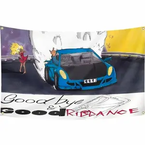 Juic Hip Hop Rapper 3x5 Ft Flag Tapestry Goodbye and Good Riddance for Bedroom Living Room Dorm Wall Decor Metal Smooth durable room Home Art Decoration Design