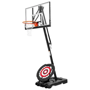 IE Sports Portable Basketball Hoop, Adjustable Height, 50" Backboard & Rebounder