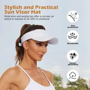 Womens Visor Hats for Women Adjustable Beach Sun Visors for Women Sports Outdoor Unisex Golf Tennis Visor for Men summer adjustable casual hat