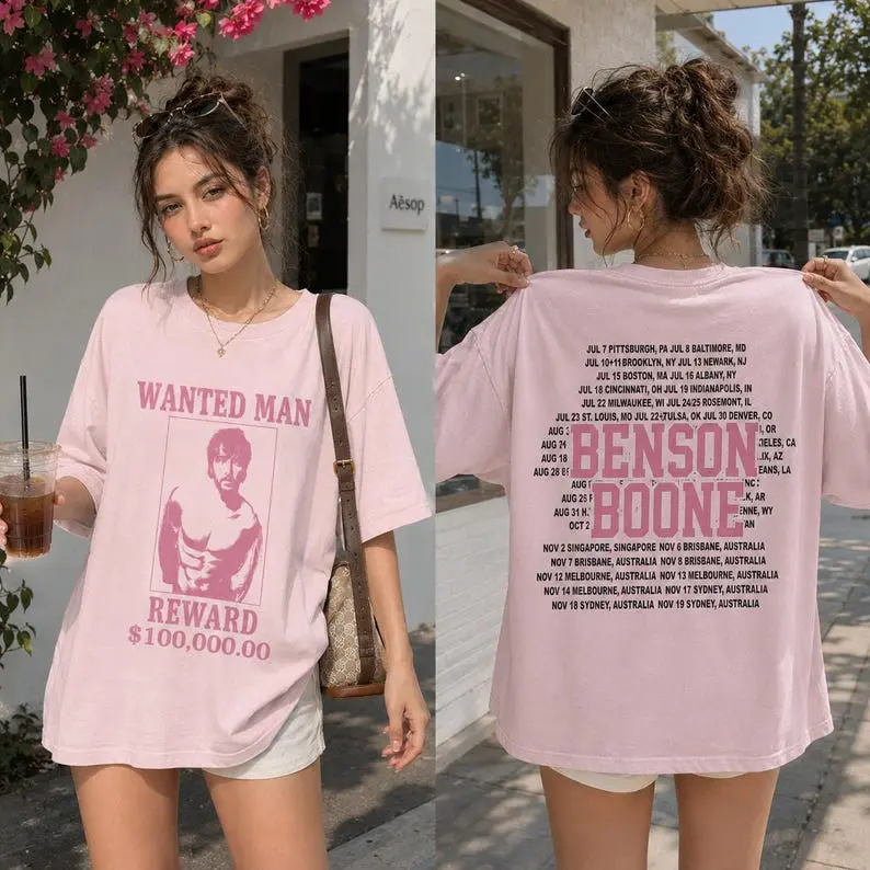 Wanted Man Tour 2026 Shirt, Boone Concert Tee, Benson Music World Tour T-Shirt, Music Fan Shirt, Vintage Concert Merch Tee Ngan