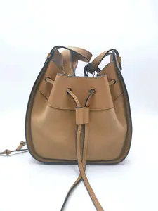 Pre-owned Loewe Cowhide Shoulder Bags Hammock Bag, Brown, Mini, Calfskin