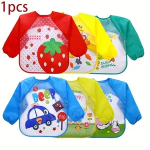 Waterproof Long Sleeve Bib, Baby Feeding Bib, Baby Bibs for Boys & Girls, Baby Clothes for Eating, Painting, Playing