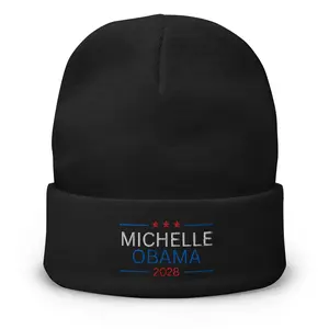 Michelle Obama 2028 Embroidered Beanie