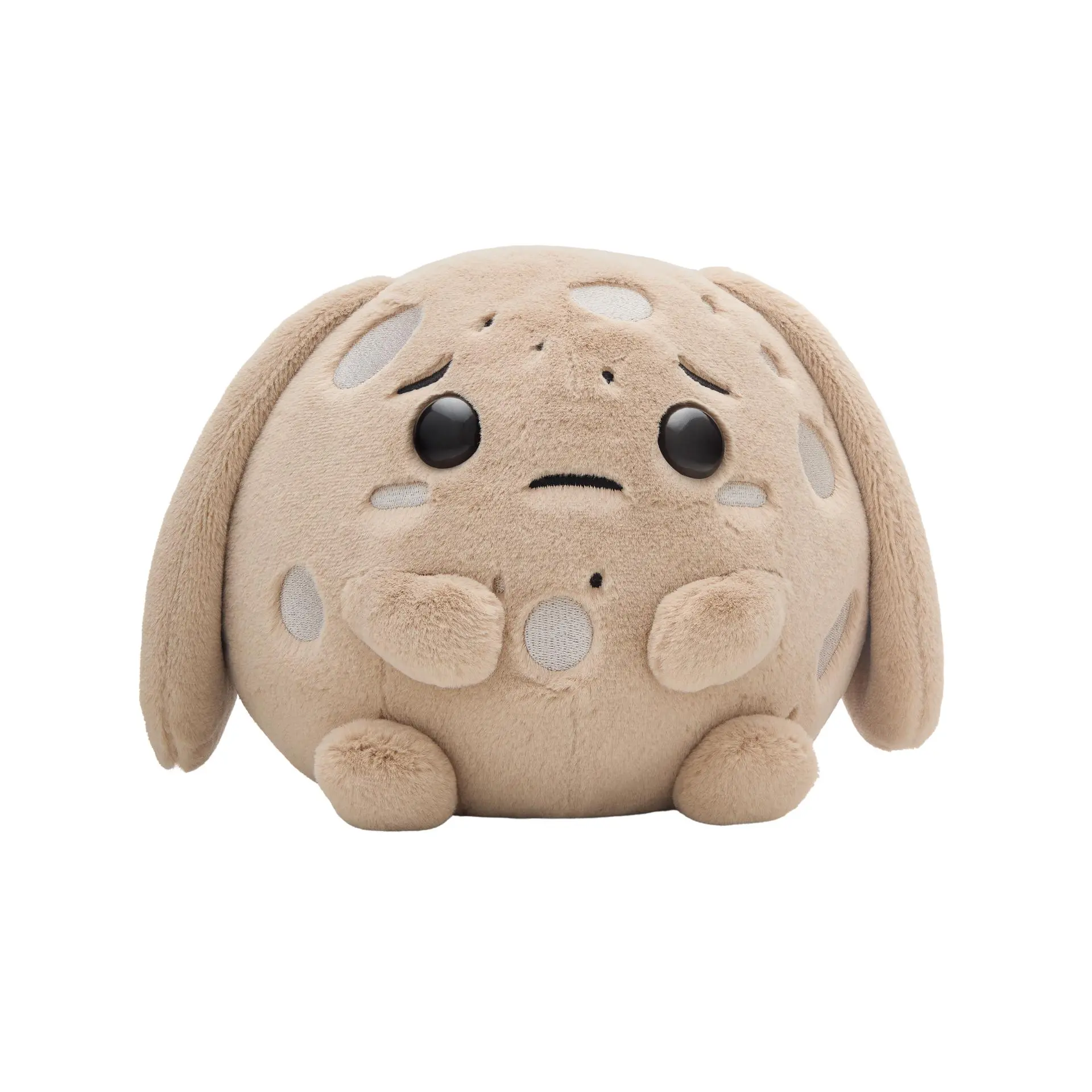 Luna: Anxious but cute Moon Bunny Plush Toy 9 x 9 x 8 in Jade Rabbit Velvet Ultra Soft PP Cotton CPC Certified for Ages 3+