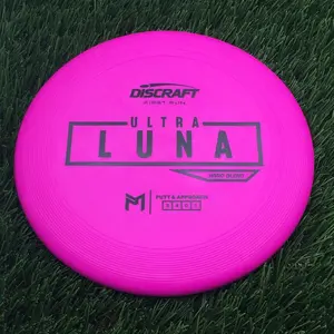 Discraft Putter Line Hard UltraLuna with PM Logo Stock Stamp Stamp - 172.5g - Magenta Pink