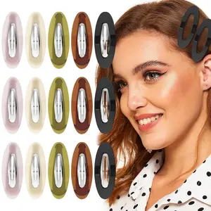 15 Pcs 3.15 Inch Oval Snap Hair Clips Big Water Drop Shape Hair Barrettes Ellipse Resin Hair Grips Vintage Bobby Pins Decorative Metal Hair Styling Accessories for Thick Thin Fine Hair Women Girls Aswewamt