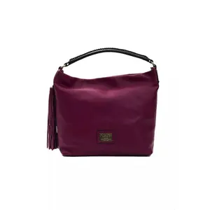 Pompei Donatella Burgundy Leather Shoulder Bag