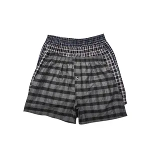 3 Pack Men's Boxer Shorts Random Mixed Color Pack Woven Relaxed Fit Boxers for Men Soft Breathable High quality Underwear with Elastic Waist Menswear