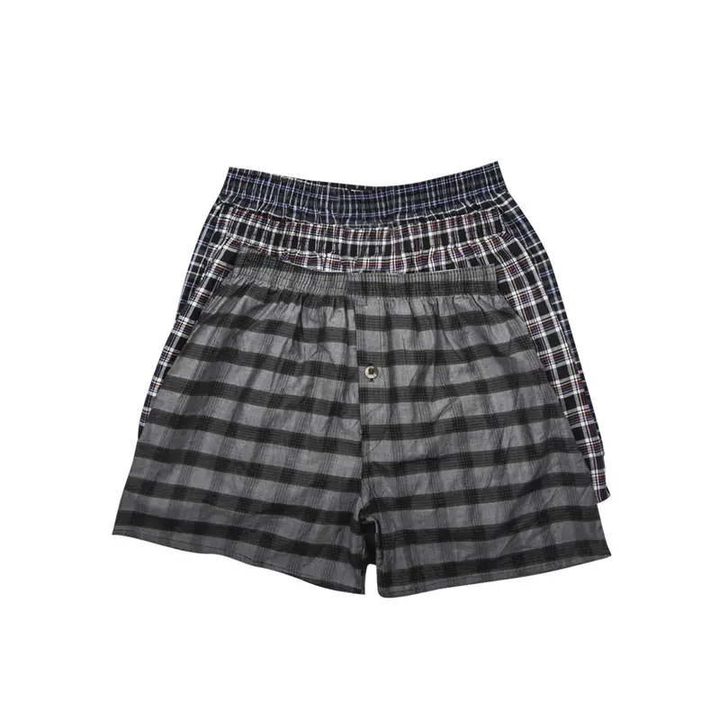 Men's 3-Pack Woven Relaxed Fit Underwear Boxer Briefs, Polyester Fabric, Surprise Color Mix, Soft Breathable High-Quality Underwear with Elastic Waist & Button Fly Pouch