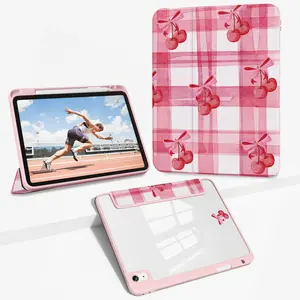 Transparent Acrylic Case for iPad A16 11 Inch & iPad 10th Gen 10.9 Inch, Shockproof Tpu Frame Cover with Auto Sleep/wake Function