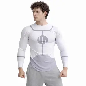 Invincible 3D Digital Printed Long Sleeve Round Neck T-shirt, Quick Dry Tops, Cosplay Costume