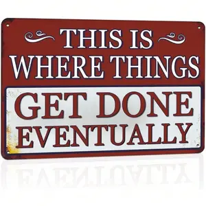 Funny Metal Garage Signs for Men - Dad Gift Shop Sign Rustic Garage Wall Decor Vintage Tin Signs for Garage Man Cave Workshop Pu