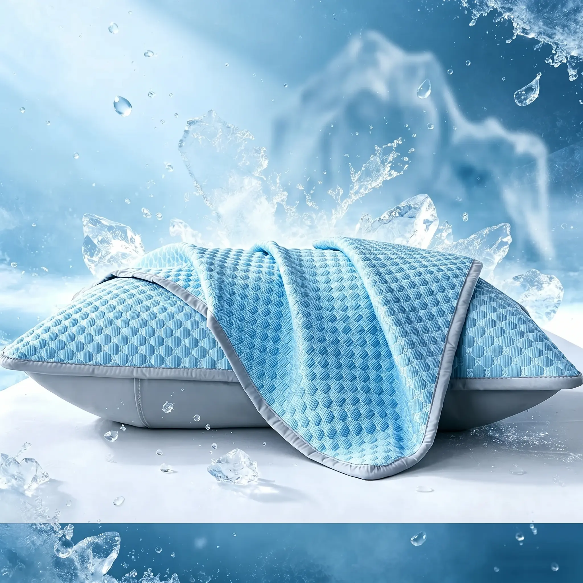 1 set Ice Silk Pillowcase, Standard Size (20"x30") Ice Cold Breathable Bedding for Hot Sleepers, Quick-Dry Breathable, Ideal for Hot Weather, Compatible with Standard Pillows, Perfect for Summer, Travel, Soft Smooth Summer Essentials, Machine Washable