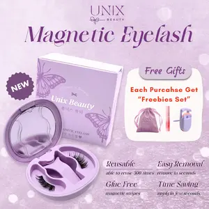 Unix Beauty Soft Magnetic Eyelashes Upgraded Softer Lighter All-in-One Box Reusable No Glue Waterproof Makeup Cosmetic